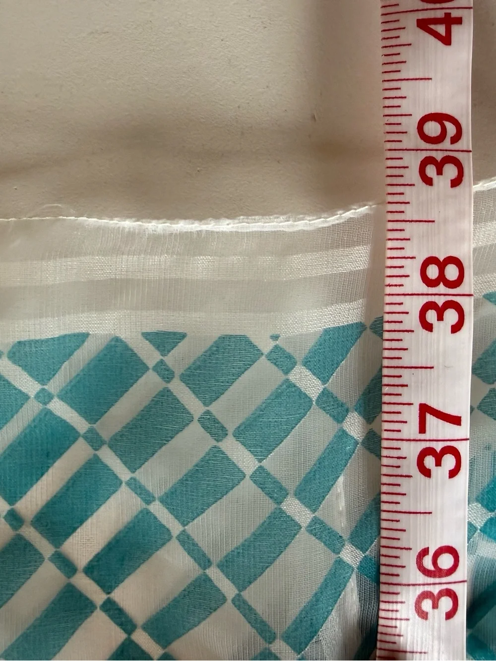Light Blue Geometric Scarf